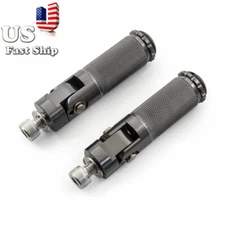 CNC Gray Universal Motorcycle Folding Footrest Footpeg Foot Rest Peg Pedal M8