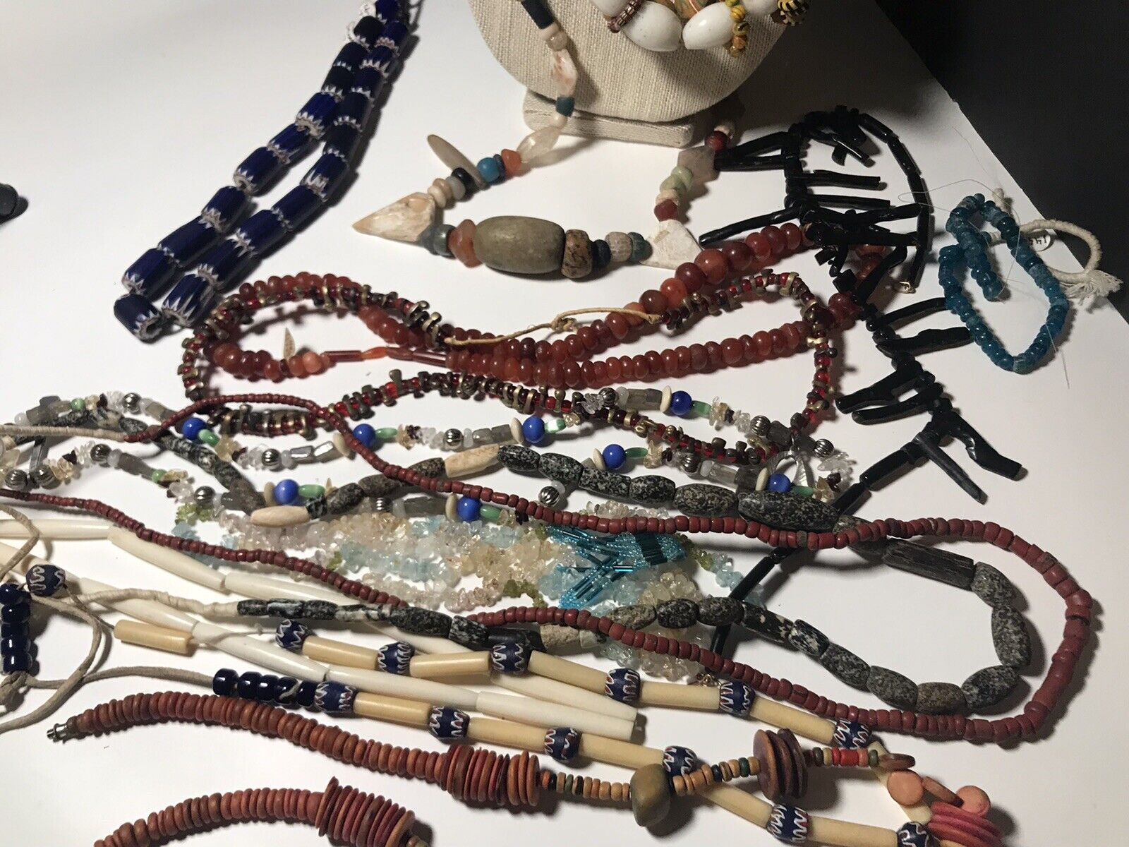 Vintage Beaded Necklace Lot Of 15 Slip On Boho Hi… - image 19