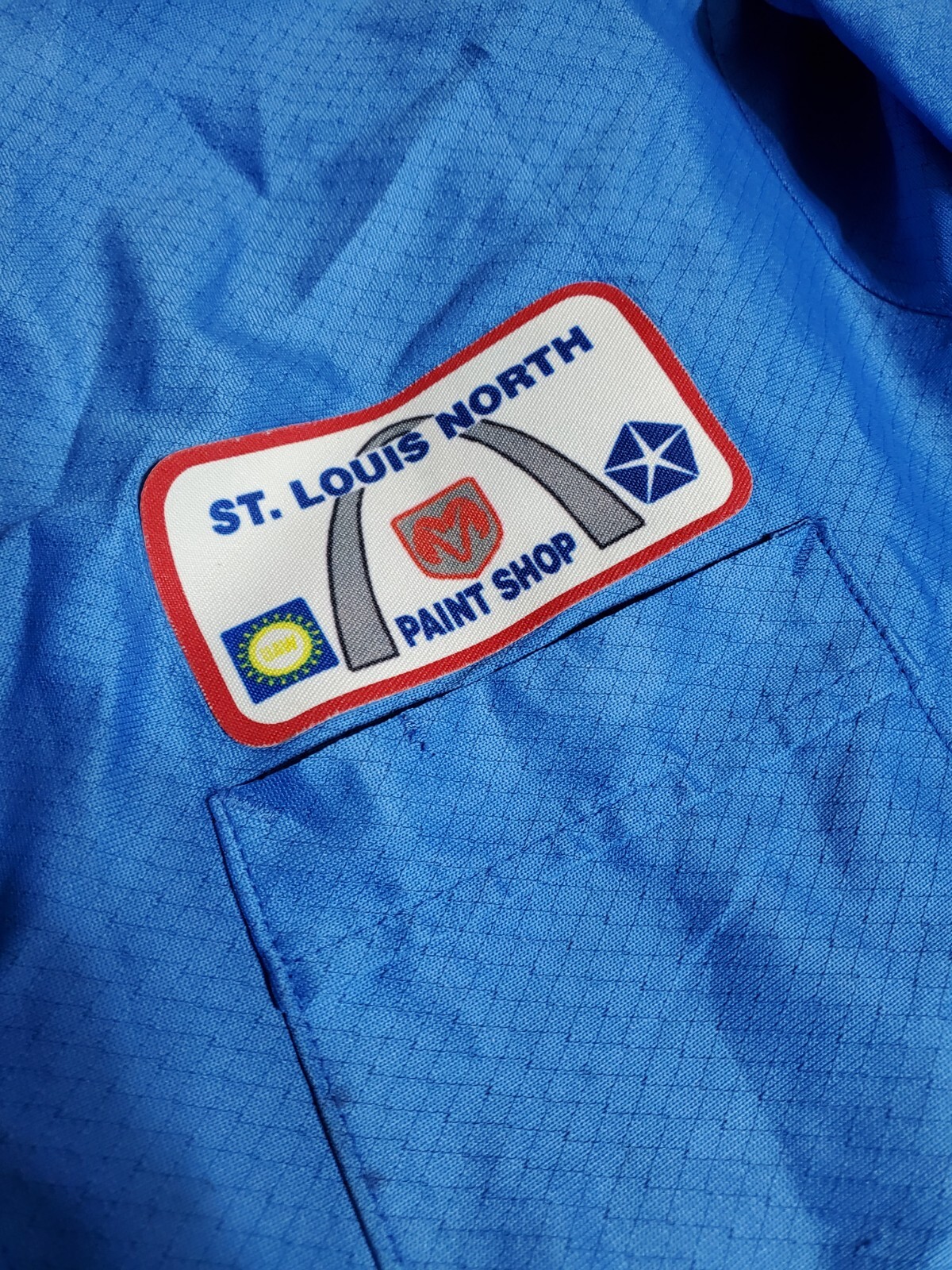 Vintage St. Louis North Chrysler Dodge Auto Paint Shop Coveralls Large