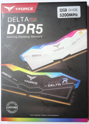 TEAMGROUP T-Force Delta RGB DDR5 32GB Kit (2x16GB) 5200MHz (PC5-41600) CL40