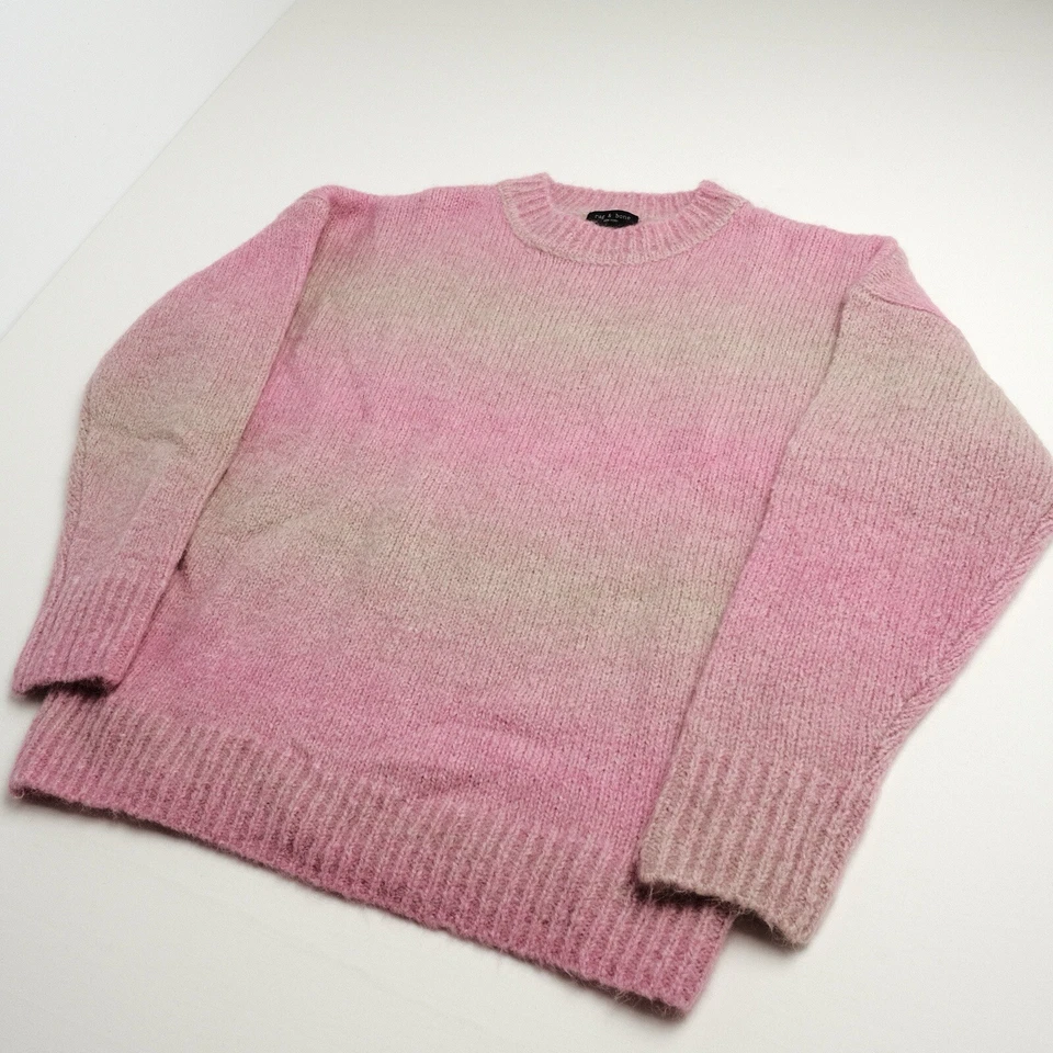 Rag & Bone Pink Ombre Holly Alpaca Blend Oversized Sweater Mint Size XS - Image 2 of 4