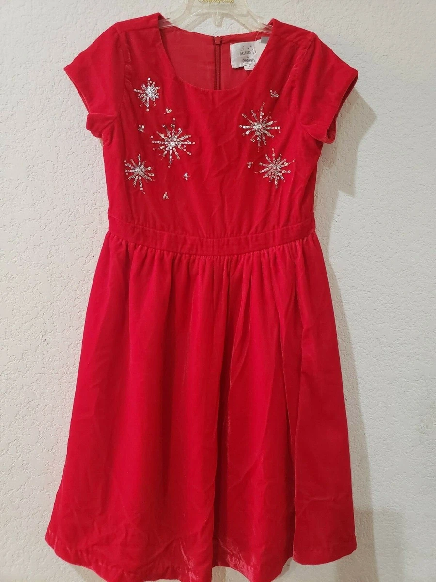 NWT Gymboree Fun & Fancy Dressed Up Christmas Holiday Red Velvet Dress Sz 7