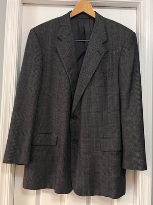 Veste Costume Homme Vintage Taille 44R à Carreaux - Occasion Très Bon état, Coupe Régulière, Style Rétro