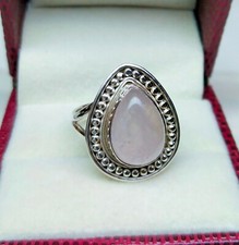 925 Sterling Silver Ring Rose Quartz Ring Handmade Ring Fine Jewelry R29