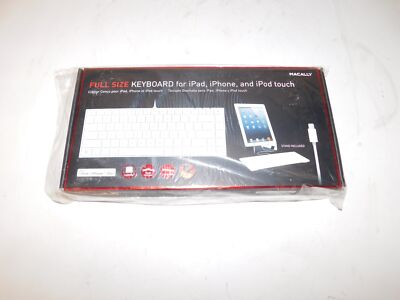 ^^ MACALLY FULL SIZE KEYBOARD FOR IPAD, IPHONE, IPOD TOUCH - NEW (MAJ17)