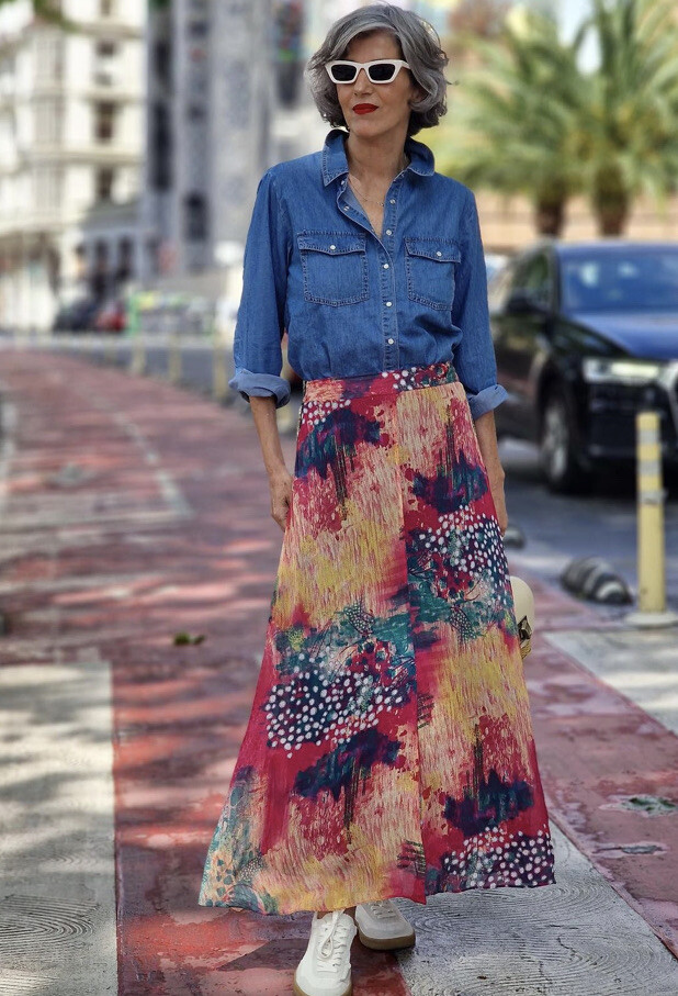 ZARA NWT WOMAN $89 PRINTED MIDI SKIRT MULTICOLORED 6895/056