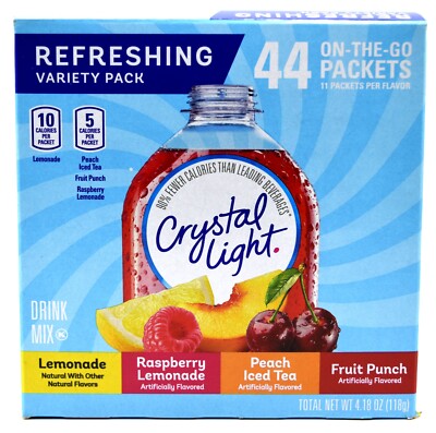 1 44-Packet Box Crystal Light Energizing and or Refreshing Variety Pack