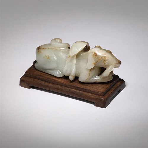 Rare Chinese Hetian Jade Dog Greyhound Song dynasty (960-1279)