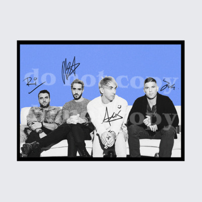 ALL TIME LOW BAND SIGNED AUTOGRAPH POSTER PRINT A5 A4 A3