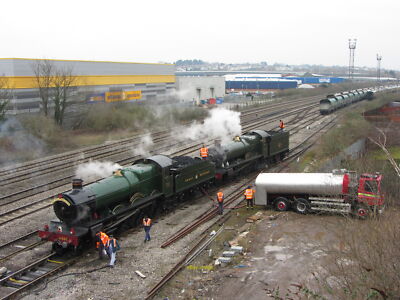 Photo 12x8 Two Halls at Pengam Two ex-Great Western Hall class locomotives c2013