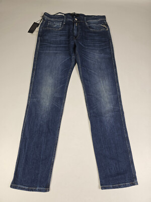 Replay M914Y Anbass 573 Bio Stretch denim Jeans Hose Größe 34/32 A2