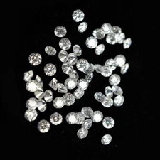 Natural Loose Diamonds Round 100 Pcs I1-I3 Clarity G-H White Color 100% Real