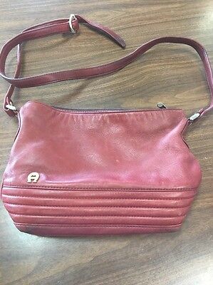 ETIENNE AIGNER HANDBAG PURSE SOFT LTHR BURGUNDY DESIGN C22 | eBay