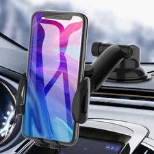 Car Phone Holder Mount for Car Dashboard Windshield Sturdy Cup Holder Black