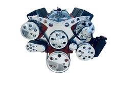 Small Block Chevy Serpentine Pulley Conversion Kit Alt Ps Ac Sbc 283 350 400