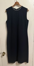 After Dark Midi Evening Dress with Gemstone Neckline