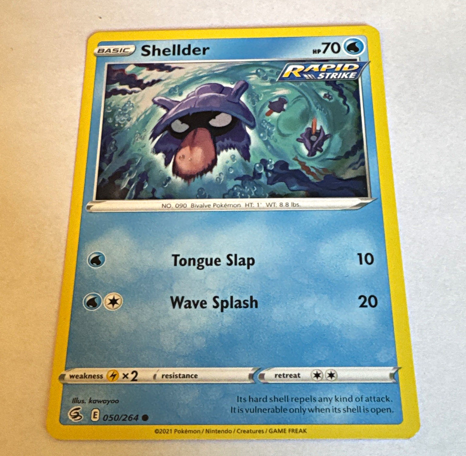 Pokemon TCG Shellder 050/264 Fusion Strike Rapid Strike English Regular 2021