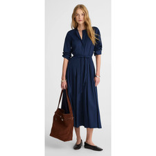 Madewell  NWT Tie-Waist Midi Shirtdress Midnight Navy  Sz 2