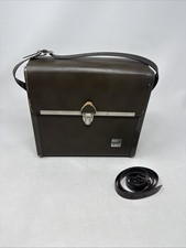 GAF Vintage 1960s Camera Case, with Shoulder Strap USA 9.5" 4" 8.5, Felt Lined