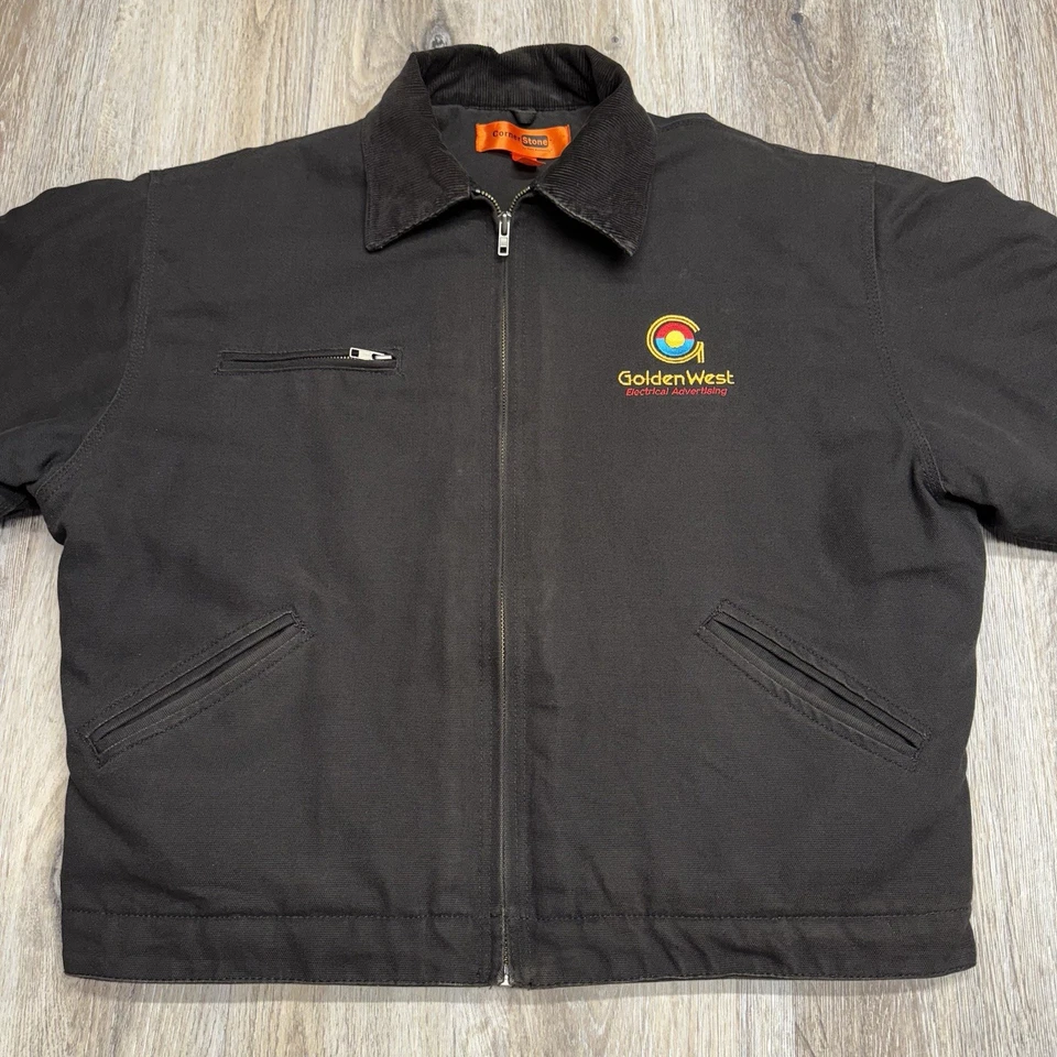 CornerStone Port Authority Jacket Mens L DETROIT STYLE Zip Embroidered Logo READ - Image 3 of 4