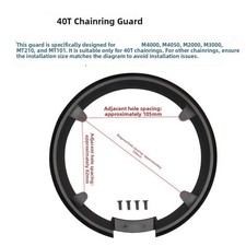 Protector de plato de bicicleta de montaña 40T ABS negro para MT210 M3000 M4050 M391