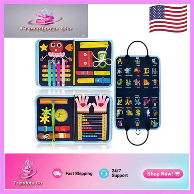 Portable Travel Busy Board with Animal Alphabet Design for Toddler Learning