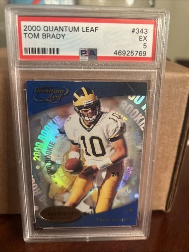 2000 Quantum Leaf 2000 Rookie Tom Brady #343 RC PSA 5 EX