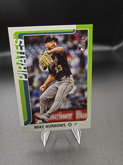 Mike Burrows 2025 Topps Rookie Vintage Stock Card #81/99
