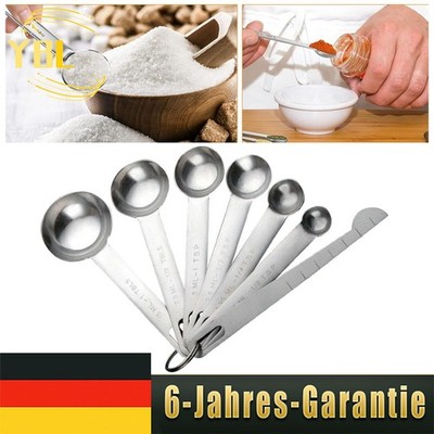 Dosierlöffel Messlöffel Set mit Messlineal Portionierlöffel Measuring Spoons 