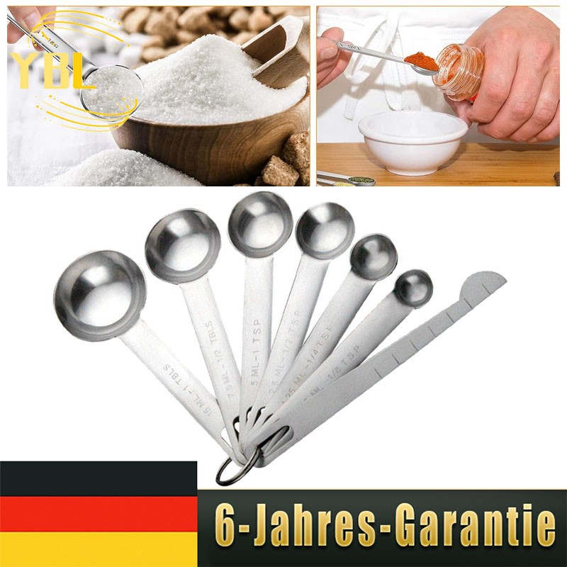 Dosierlöffel Messlöffel Set mit Messlineal Portionierlöffel Measuring Spoons