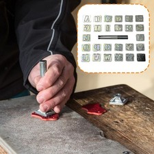 26Pcs Metal Letter Stamps Punch Set 24mm, Steel Stamps