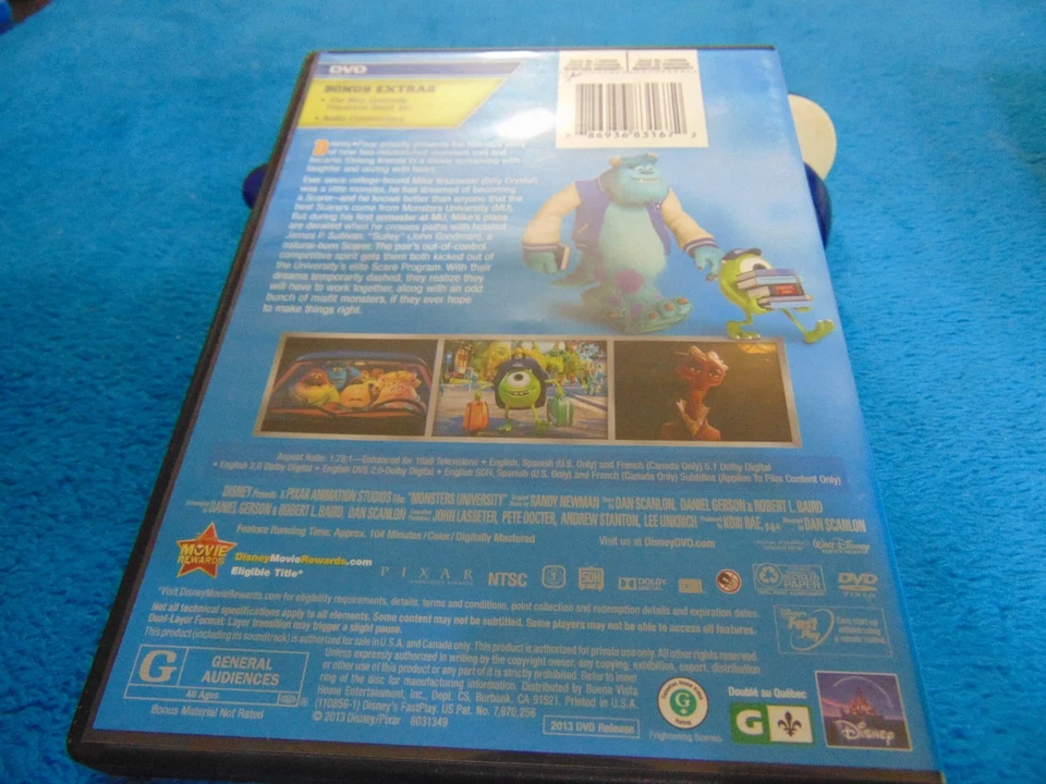 MONSTERS UNIVERSITY DVD - Image 2 of 2