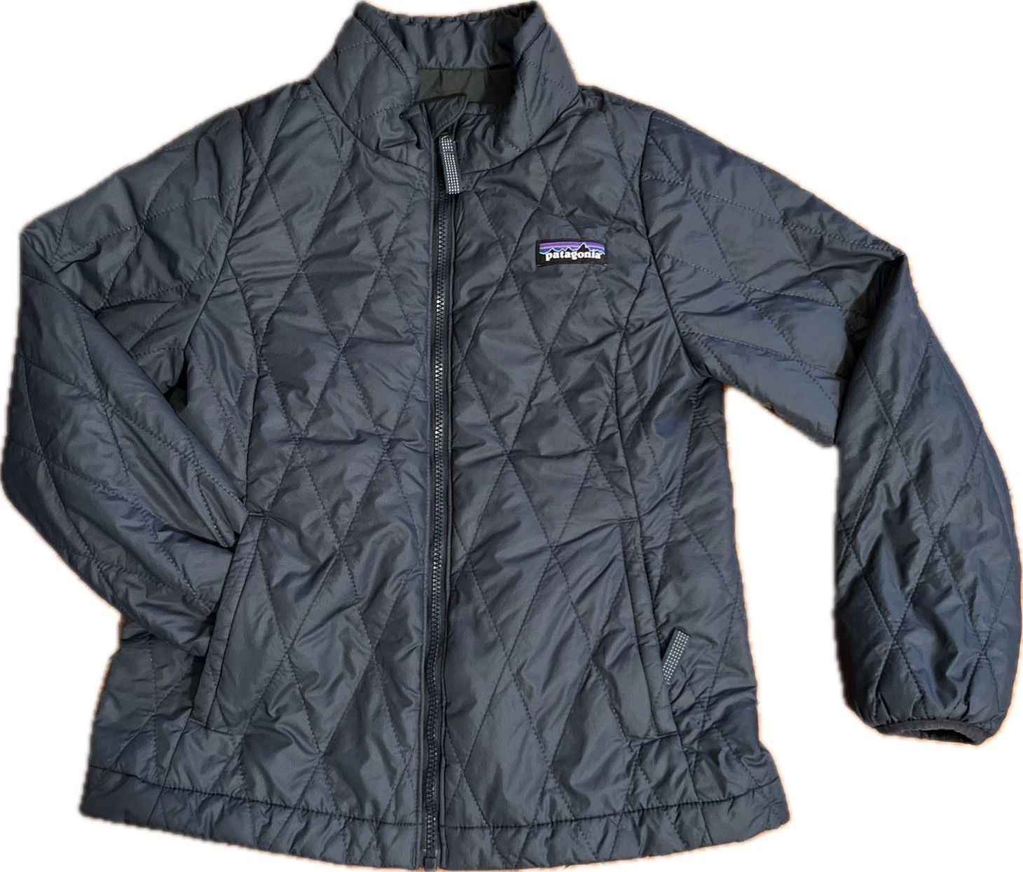 PATAGONIA Youth Nano Puffer Diamond Quilted Jacket NAVY BLUE Size XS 5-6 K’s EUC