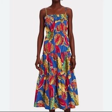 Farm Rio Anthropologie Women’s Beaks & Bananas Cotton Midi Dress Size M $198