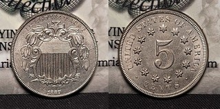 1867 Shield Nickel 5C No Rays Choice BU See Video !!