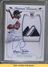 2015 Panini National Treasures Brand Logo Prime 1/1 Edwin Escobar Auto READ 1e5