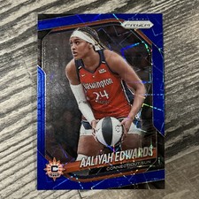 2025 Panini Prizm WNBA Aaliyah Edwards Blue Velocity Prizm #94 Sun