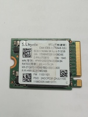 SK hynix BC511 512GB NVMe SSD M.2 2230 PCIe Laptop Dell 0TG8T0