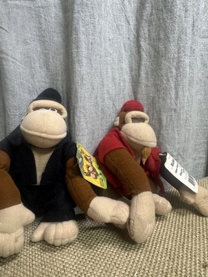 2 Vintage 2000 Funkee Munkees Beanbag Plush Ape Gorilla Stuffed Toy 6''