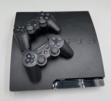 Sony PlayStation 3 PS3 Slim Black Console 160GB CECH-2101A +2 Black Controller C