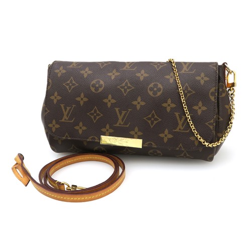 Louis Vuitton Favorite MM M40718 Monogram Canvas Brown Shoulder Bag #SAB15703