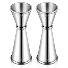 Dual-Sided Bartending Jigger 2 oz 1 oz Stainless Steel Shot Glass Measuring Cup