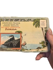 Antique 1912 Key West Overseas Railroad Souvenir Postcard Booklet Flagler