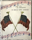 Unused WWII WW2 Patriotic Military Flag Soldier Glitter Vtg Greeting Card 1940s