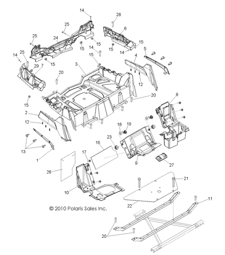 Guardabarros Polaris, trasero, derecho, rojo atardecer, pieza original OEM 5437474-520, cantidad 1 - Imagen 5 de 5