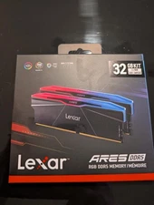 NEW  SEALED Lexar ARES RGB 32GB (2x16GB) DDR5 6000MHz CL30  (LD5U16G60C30BR-RGD)