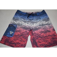 Columbia PFG Swimming Board Shorts Mens Size 34 Performance Fishing Gear Blue