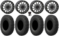 System 3 SB-5 15" Wheels Grey 37" MotoCrusher Tires Polaris Ranger XP 9/1K
