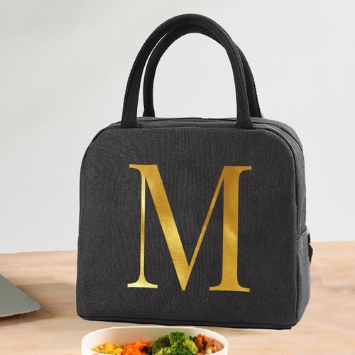 Borsa termica per pranzo lettere borsa fresca picnic adulti bambini conservazione cibo lunch box Regno Unito - Foto 23 di 36