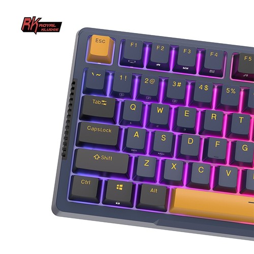 RKH81 RGB Mechanical Gaming Keyboard Gasket Mount Hot Swappable Star Night-brown - Picture 4 of 7